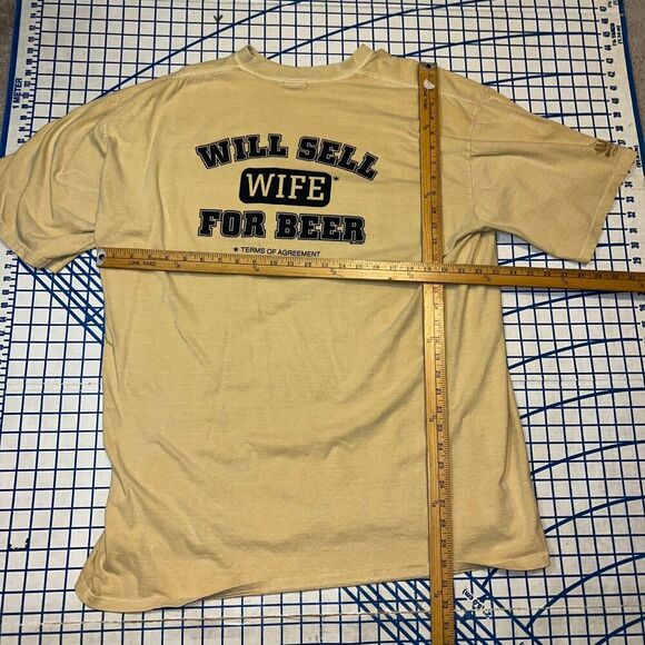 Crazy Shirts T-Shirt Beer Dyed Graphic SELL WIFE FOR BEER Hawaii Humor NEW XXL - Picture 6 of 6